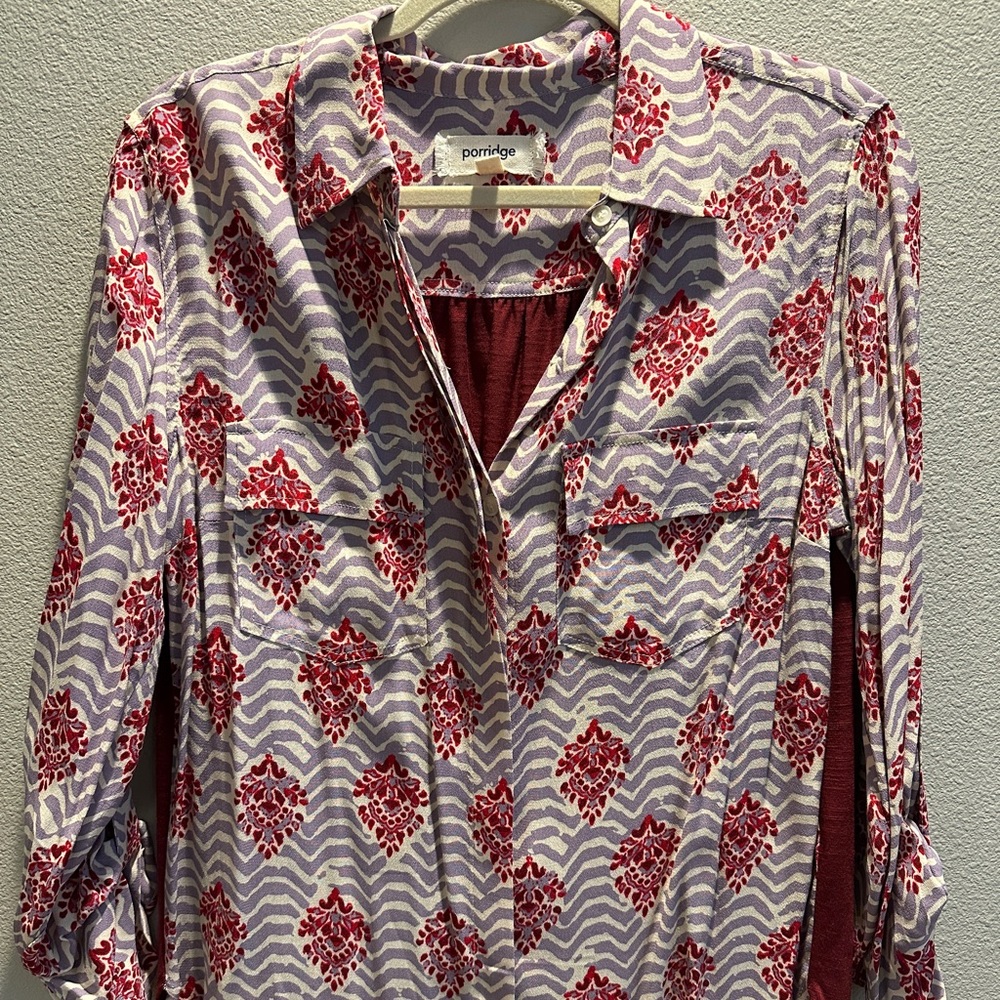 Porridge Anthropologie Blouse